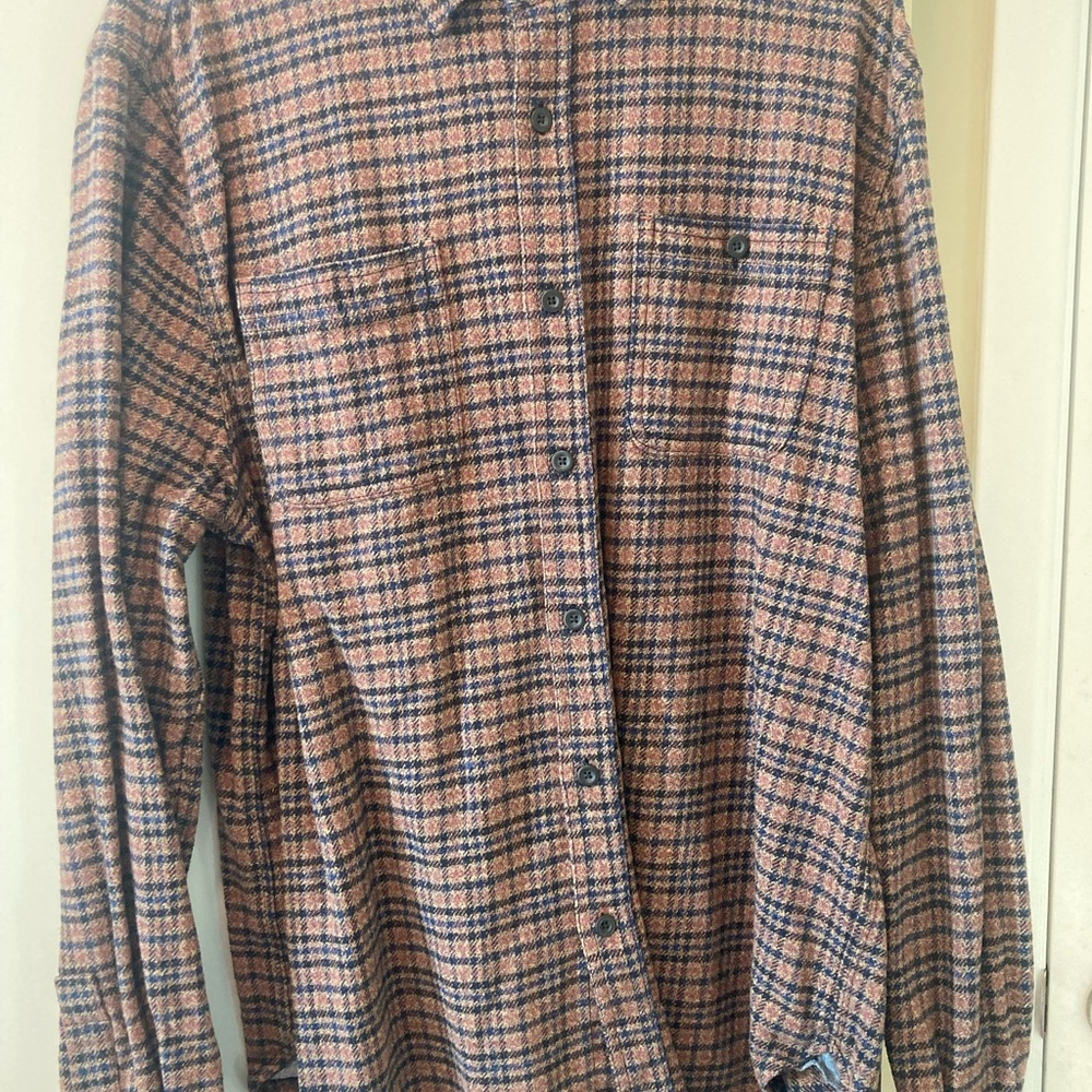 True Grit Brown and Navy Checkered Flannel